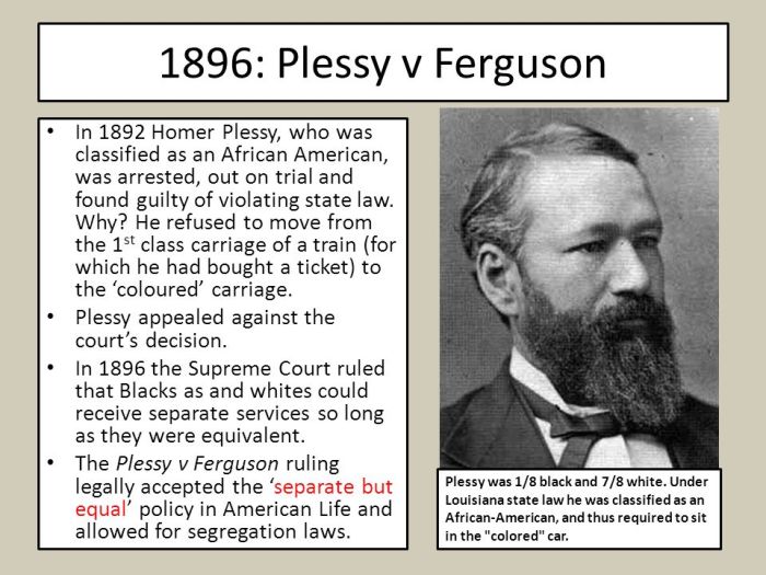 Plessy v ferguson answer key