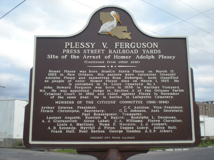 Plessy v ferguson answer key