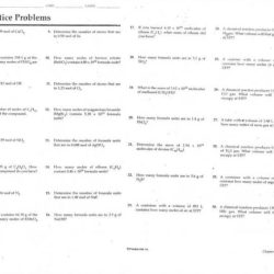 Mole mass problems worksheet answers