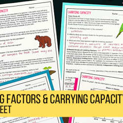 Limiting factors and carrying capacity worksheet answers pdf