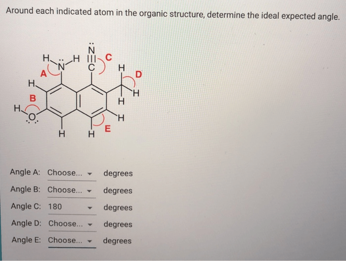 Bond angles glycine vsepr values predict use around solved indicated amino acid section following transcribed problem structures atom determine text